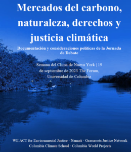 Resumen del debate: Mercados del carbono, naturaleza, derechos y justicia climática