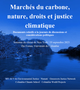 Résumé de la discussion: Marchés du carbone, nature, droits et justice climatique